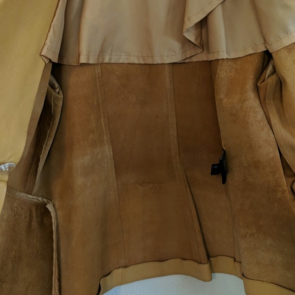 Vintage cole haan camel leather jacket size 12 - Picture 3 of 3